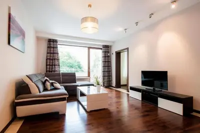 Część wypoczynkowa w obiekcie Exclusive Apartments Warsaw City Centre