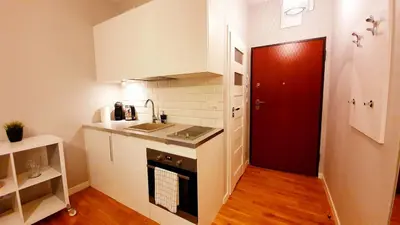 Kuchnia lub aneks kuchenny w obiekcie HomeComfort Apartament Adonis