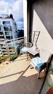 Balkon lub taras w obiekcie HomeComfort Apartament Adonis