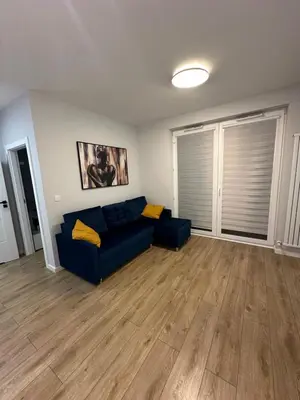 Część wypoczynkowa w obiekcie Cozy apartment near the airport and business center MOKOTÓW
