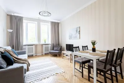 Część wypoczynkowa w obiekcie Close-Central Warsaw Apartment - Great Location - Big and Bright Apartment&Nowy Świat