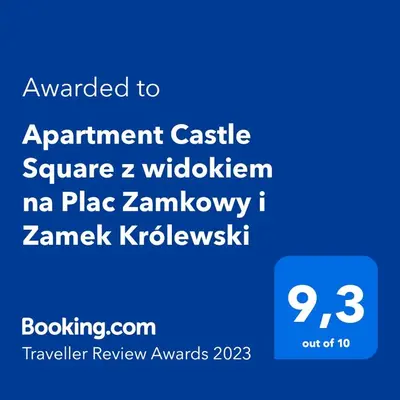 Certyfikat, podpis lub inny dokument wystawiony w obiekcie Apartment Castle Square z widokiem na Plac Zamkowy i Zamek Królewski