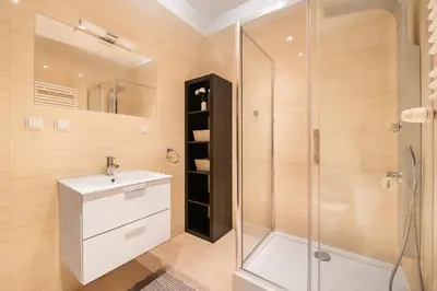 Łazienka w obiekcie Wilanów Sarmacka Stylish Apartment by BookingHost