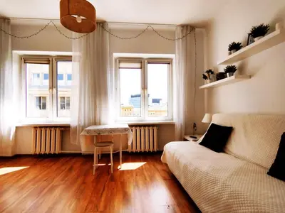 Część wypoczynkowa w obiekcie Cozy Studio at Plac Konstytucji
