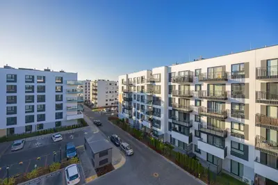 Budynek, w którym mieści się apartament