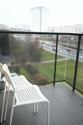 Balkon lub taras w obiekcie Apartments przy metro Kondratowicza,Targówek