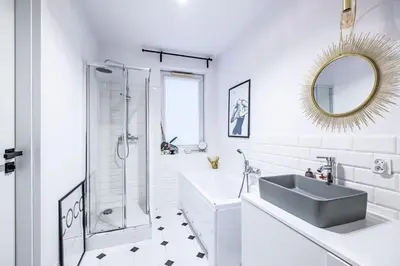 Łazienka w obiekcie Luksusowy apartament blisko centrum, parking w garażu podziemnym
