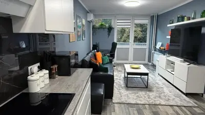 Kuchnia lub aneks kuchenny w obiekcie Apartament Grzybowska