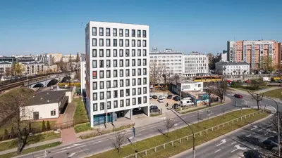 Widok na miasto Warszawa z tego apartamentu