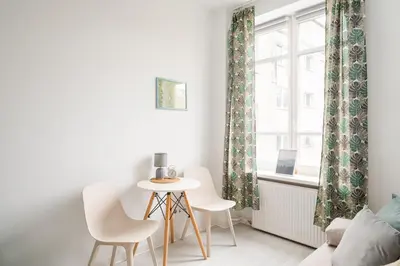Część wypoczynkowa w obiekcie Tamka Powiśle Blue Studio by BookingHost