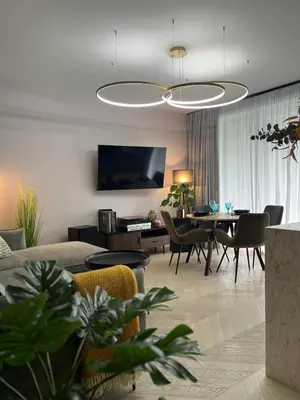 Telewizja i/lub zestaw kina domowego w obiekcie Stylowy apartament przy rezerwacie