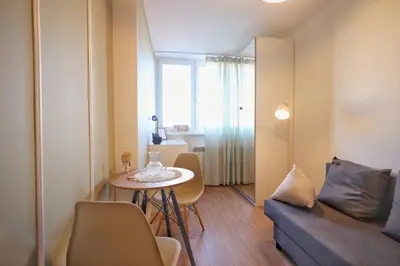 Część wypoczynkowa w obiekcie Studio obok metra! Apartmenty Natural