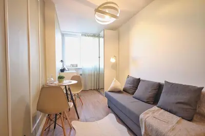 Część wypoczynkowa w obiekcie Studio obok metra! Apartmenty Natural