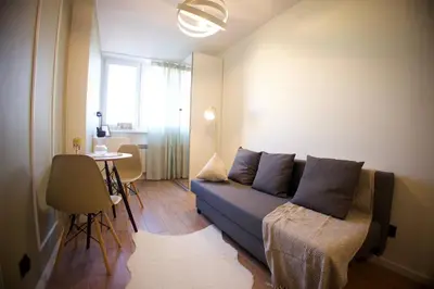 Część wypoczynkowa w obiekcie Studio obok metra! Apartmenty Natural