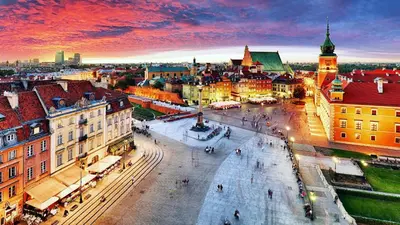 Widok na miasto Warszawa z tej willi