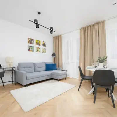 Comfortable Apartment with Two Bedrooms & Parking by Noclegi Renters