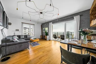 Część wypoczynkowa w obiekcie Wilanowska Prestige Apt - 80m2, Parking & Balcony - by Rentujemy