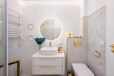 Łazienka w obiekcie Grand Central Suite 5min from Central Station with a balcony& air conditioning