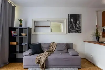 Część wypoczynkowa w obiekcie Close-Urban Chic - One Bedroom Apartament - Warsaw Stays - Żelazna