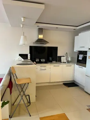 Kuchnia lub aneks kuchenny w obiekcie Apartament z widokiem Pereca 2