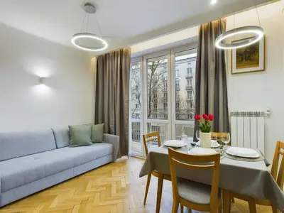 Część wypoczynkowa w obiekcie Cosy Studio in the Capital by Noclegi Renters