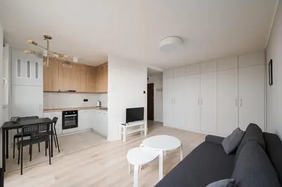 Kuchnia lub aneks kuchenny w obiekcie Ateńska City View Apartment by BookingHost