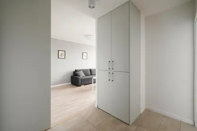 Część wypoczynkowa w obiekcie Ateńska City View Apartment by BookingHost