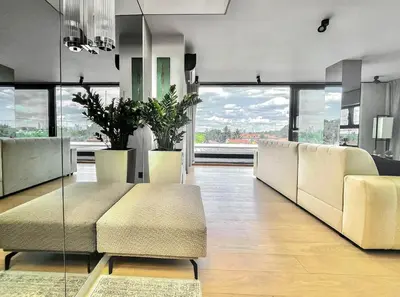 Część wypoczynkowa w obiekcie Warsaw Glamour Penthouse