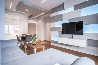 Telewizja i/lub zestaw kina domowego w obiekcie Młody Wilanów
