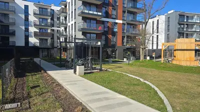 Budynek, w którym mieści się apartament
