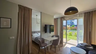 Telewizja i/lub zestaw kina domowego w obiekcie Warsaw Praga Apartment 2