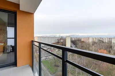Balkon lub taras w obiekcie ShortStayPoland Śródziemnomorska B145