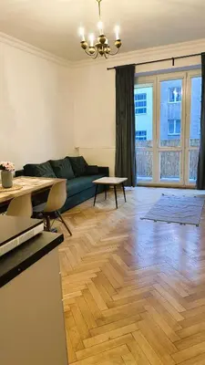 Część wypoczynkowa w obiekcie Odolańska Apartament Stary Mokotów 62m2