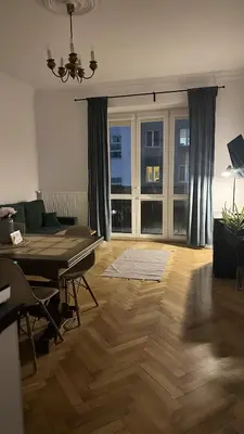 Część wypoczynkowa w obiekcie Odolańska Apartament Stary Mokotów 62m2