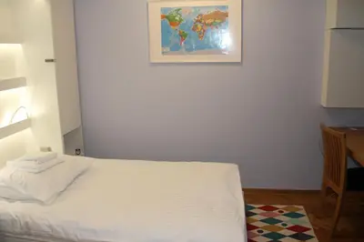Łóżko lub łóżka w pokoju w obiekcie 2 Bedroom Apartament, 57m2, Workspace, Central Warsaw