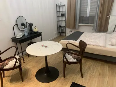 Łóżko lub łóżka w pokoju w obiekcie Apartament w Centrum Warszawy
