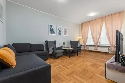 Telewizja i/lub zestaw kina domowego w obiekcie Apartament Inflancka by Your Freedom