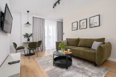 Część wypoczynkowa w obiekcie P&O Apartments Stegny - Mokotów