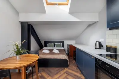 Łóżko lub łóżka w pokoju w obiekcie Close-Urban Chic - Praga Północ - Warsaw Stays&Marcinkowskiego 1