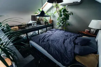 Łóżko lub łóżka w pokoju w obiekcie Apartament Centrum Warszawa 120 m