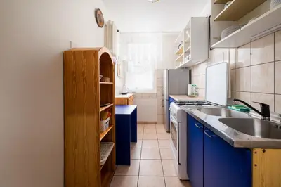 Kuchnia lub aneks kuchenny w obiekcie Saska Kępa Charming Apartment by BookingHost