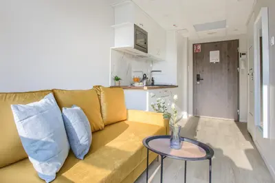 Kuchnia lub aneks kuchenny w obiekcie SuperApart Modern Stay Ursynów Pileckiego - Parking w cenie