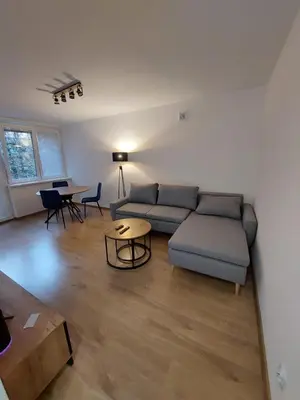 Część wypoczynkowa w obiekcie Cosy apartment Muranów