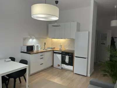 Kuchnia lub aneks kuchenny w obiekcie Apartment Mokotów Domaniewska