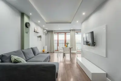 Telewizja i/lub zestaw kina domowego w obiekcie Warsaw City Premium Apartments