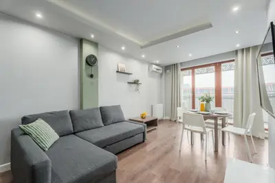 Część wypoczynkowa w obiekcie Warsaw City Premium Apartments