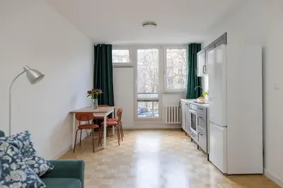 Kuchnia lub aneks kuchenny w obiekcie ShortStayPoland Waliców B171