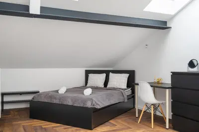 Łóżko lub łóżka w pokoju w obiekcie Close-Urban Chic - Praga Północ - Warsaw Stays&Marcinkowskiego 4