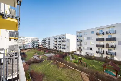 Budynek, w którym mieści się apartament