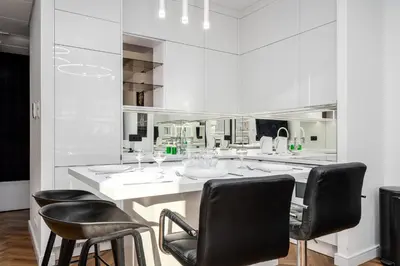 Kuchnia lub aneks kuchenny w obiekcie Kasprzaka 29 Wola Tower I Premium Apart I z Garażem By Perfect Apart 817